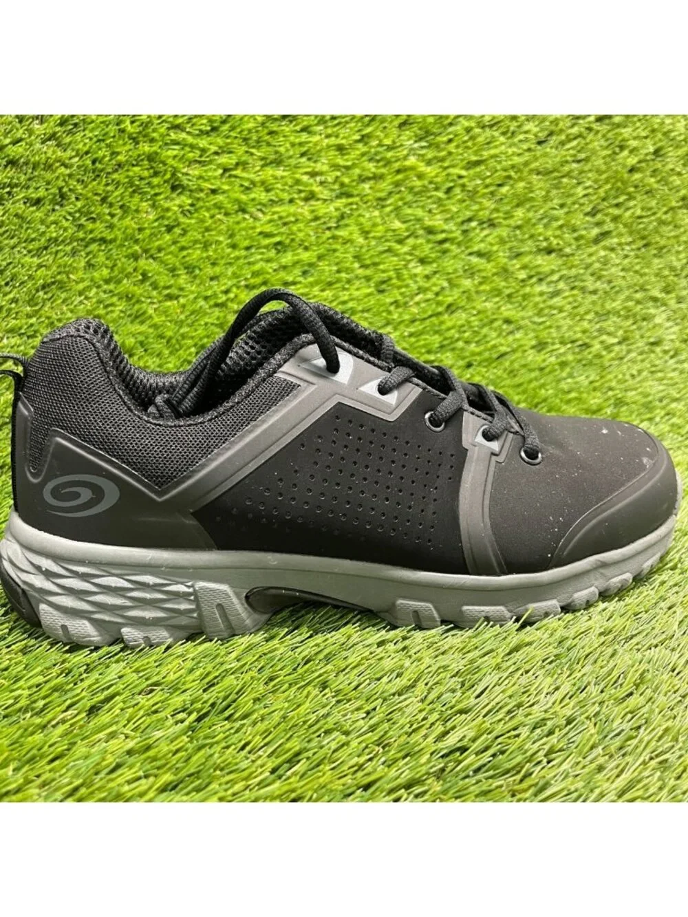 Nautilus Zephyr Mens Size 8.5 Black Gray Athletic Alloy Toe Safety Work Shoes